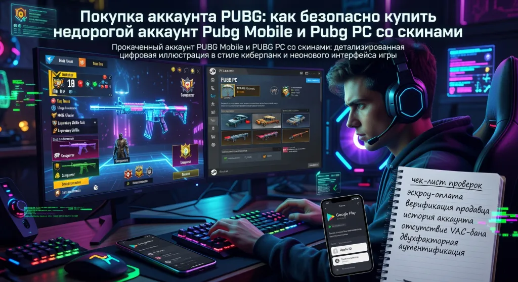 Покупка аккаунта PUBG: как безопасно купить недорогой аккаунт Pubg Mobile и Pubg PC со скинами